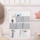 7 Pockets Cotton Linen Wall Hanging Storage Bags Door Pouch Bedroom Wall Ha L5D9