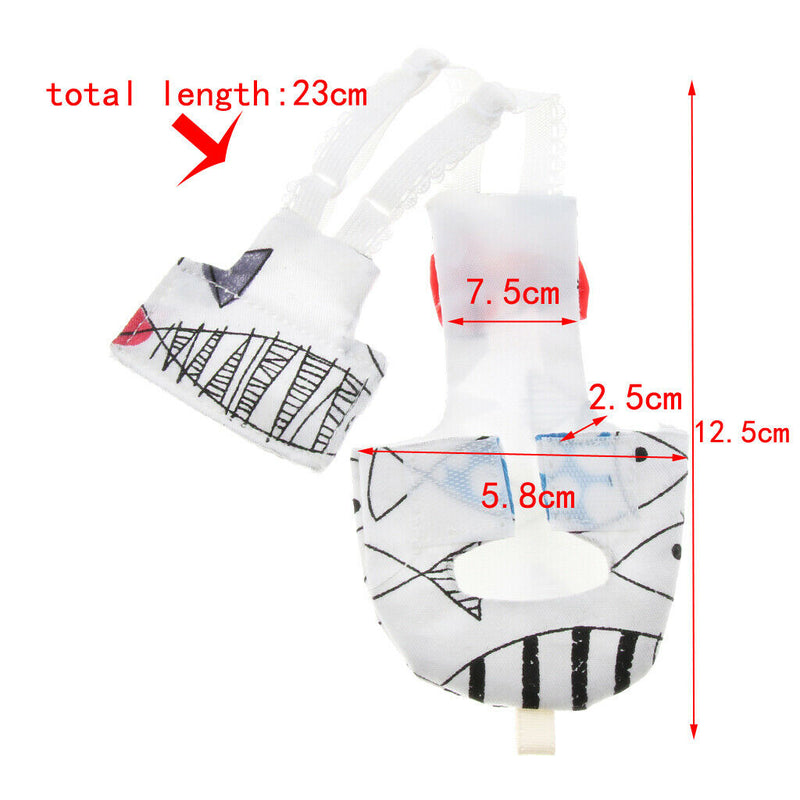 2 Pack Parrot Parakeet Nappies Pocket Breathable Parrot Cloth Diaper Bird Pee