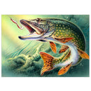 5D Fish Bite Hook Diamond Painting Embroidery DIY Cross Stitch Home Decor