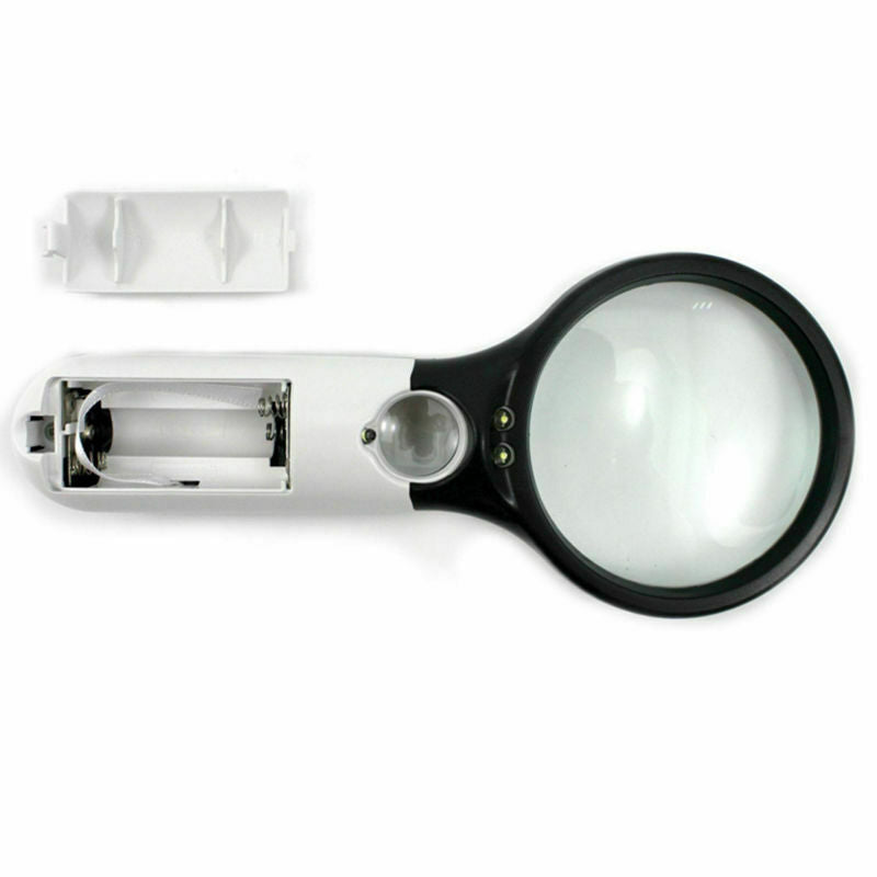 Hand Held Detachable 45x Magnifying Glass Lens Magnifier Loupe w/ LED Lights