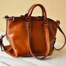 Women Oiled Leather Tote Handbag Purse Lady Messenger Shoulder Bag Satchel