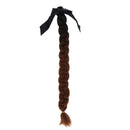 Helmet Braids Gradient Ramp Ponytail Motorcycle Helmet PC Fiber Hair 24"
