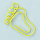 20 PCS Foot Shape Paper Clips Creative Interesting Bookmark Clip Memo Clip