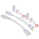 Passive Power Over Ethernet Adapter POE Cable Splitter Injector White