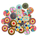 100pcs 25mm Round Wood Sewing Button DIY Clothing Bags Ornament Accessories