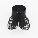 50x Love Shape Napkin Ring Holder Table Banquet Wedding Party Decor Black
