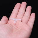 Plastic Tee Shape Aquarium 3-Way Air Valve Connectors 10 Pcs White