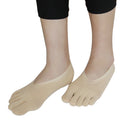 2Pairs Toe Socks No Show Running Five Toes Cotton Crew Boat Socks for Women