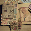 10 pcs DIY Scrapbooking Retro Style Paper Stickers Album Diary Craft Decora W0Q6