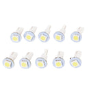 10Pcs T5 5050 LED Instrument Panel Cluster Dash Light Bulb Twist Socket White ME