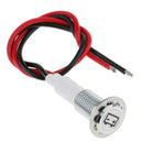 10mm Waterproof LED Battery Alternator Warning Light Lamp Dash Panel Blue