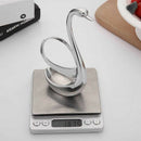 7pcs/set Home Decor Elegant Swan Holder Stainless Steel Small Dessert Coffe F3H3