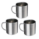 3PCS Unbreakable Steel Insulated Cup Hot Milk Tea Coffee Mug 300ml