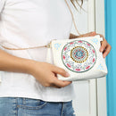 Shiny Mandala 5D Diamond Painting DIY Chain Bag PU Leather Purse Women Handbag