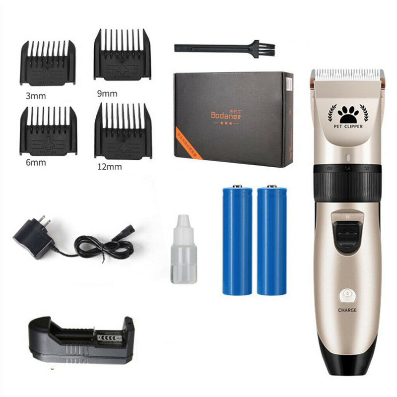 Electric Pet Cat Dog Grooming Clippers Hair Trimmer Shaver Kit USB Rechargable