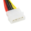 4 Pin IDE Male Molex to 2 port  SATA Y Splitter Female HDD Power Adapter Cable