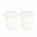50mL Graduated Beaker Clear Plastic Measuring Cup for Lab 2 Pcs Y2M5