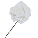 20pcs foam Real Touch Flowers Bouquets Rose Bridal Wedding Bouquet KC1 Whit