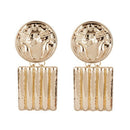 Retro Exaggerated Paint Geometric Pendant Earrings Women'S Statement Round