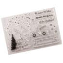 Christmas tree House Xmas car bring Greetings Stamps Clear Silicone DIY Cr JR