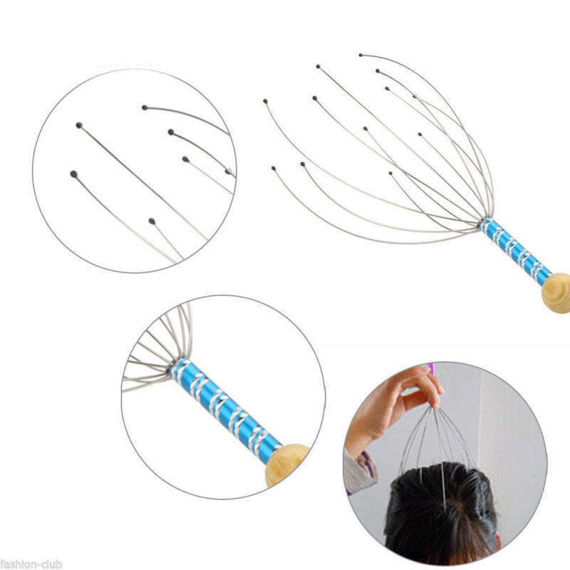 Stainless Steel Head Neck Scalp Scratch Massager Manual Massage Stress Release M