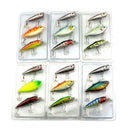 3pcs Lot Fishing Lures Mixed Set Minnow Crankbaits Topwater Popper Hook