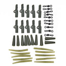 40pcs Carp Fishing Lead Clips Quick Change Snap Clips and Tail Rubber ConnectSE