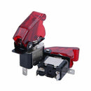 2PC Red LED SPST Toggle Rocker Switch Control On/Off 12V 20A with Safety Co V1A3