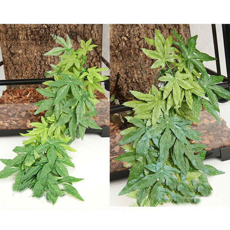 3 Pieces Plastic Reptile Plants Vine Jungle - Decorative Ornament for Reptiles