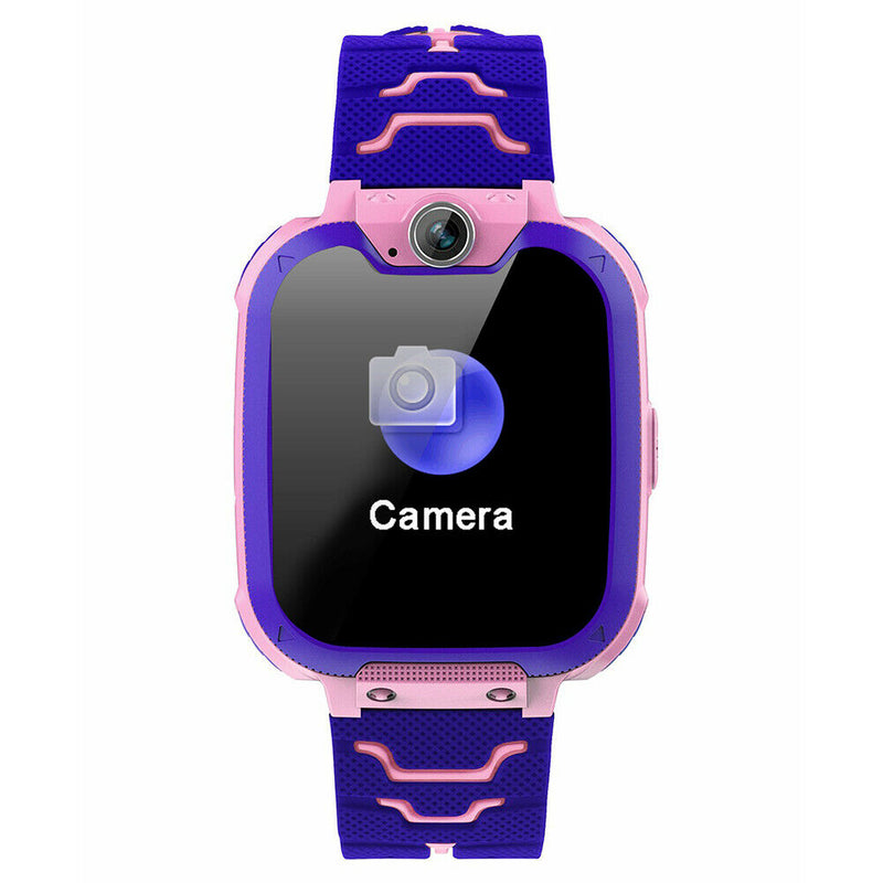 Kids Smart Watch SOS Phone Call Smartwatch with Camera Music Games (Pink)