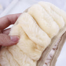 3X Winter beige soft warm plush car steering wheel cover handbrake covers  3C