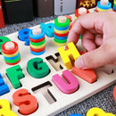 Children's Toys Kids Digital Letter Color Cognition Puzzle Baby Early Learn V6T1
