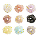 9 Pack Hair Scrunchies Elastic Hair Ties Bands Bun Maker Bobbles Ponytail Holder