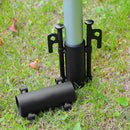 Iron Awning Rod Holder Black Outdoor Camping Fixed Tube Fishing Garden Universal