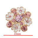 5pcs Flower Rhinestone Shank Buttons Clothes Sewing Accessories DIY 23mm