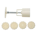 Moon Cake Mould Hand Pressure Flower Decoration Motif Pastry 50g Round Shap