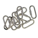 10Pcs Stainless Steel D Shape Camping Link Lock Buckle Hook Keychain, Lock