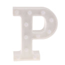 White Large Plastic Marquee Freestanding Alphabet LED Light UP Letters P