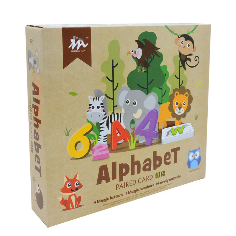 Lot 36 Number and Alphabet Flash Cards ABC Montessori Gifts for 2-4 Year Old