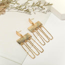 Fashion Geometric Dangle Ear Stud Women Drop Earrings Alloy Jewelry Gift A