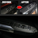 4Pcs Carbon Fiber Interior Door Window Lift Button Panel Decorative Frame C