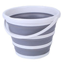 Foldable Bucket Car Wash Outdoor Fishing Round Bathroom Kitchen Bucket Gray