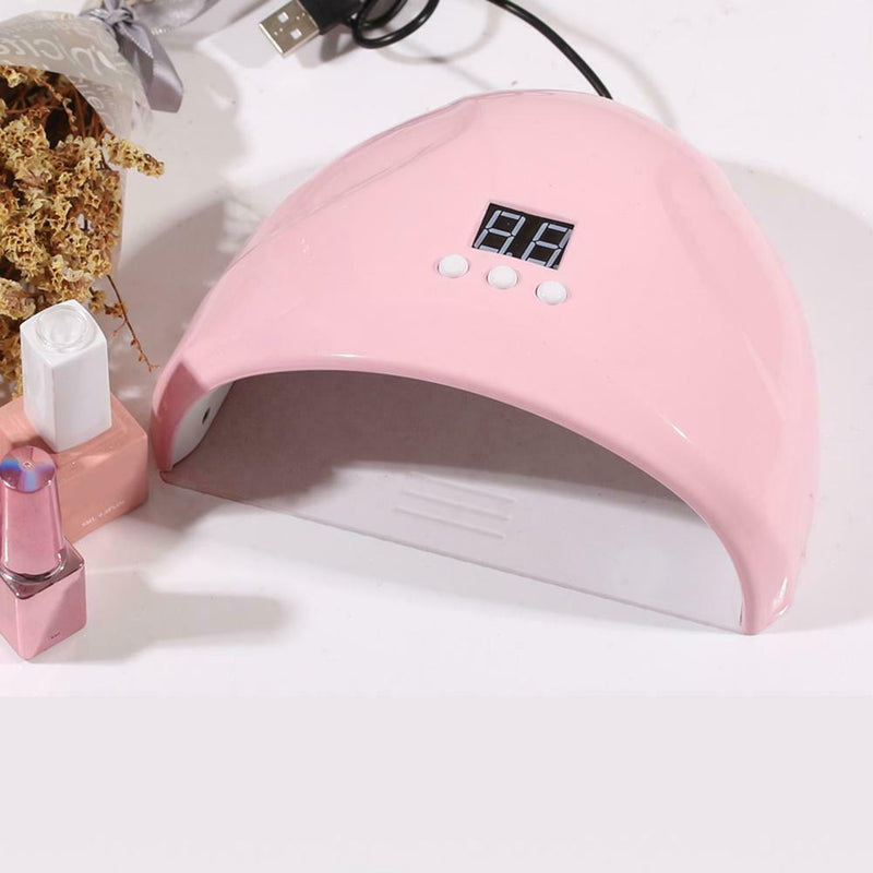 12 LED 36W Nail Art Dryer Light Manicure Drying Gel Polish UV Lamp (Pink) SN9F