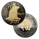2020 Rat Year Challenge Coin Chinese Zodiac Souvenir Coin Collection Gif%!