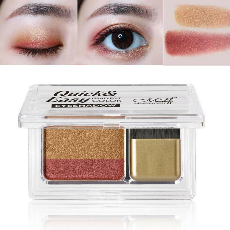 Menow Two-Tone Shimmer Gradient Eyeshadow Palette Waterproof Long Lasting M T2U6