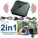 Bluetooth 5.0 Wireless Audio Aux Transmitter & Receiver 2 IN 1 Adapter 3.5mm Hot