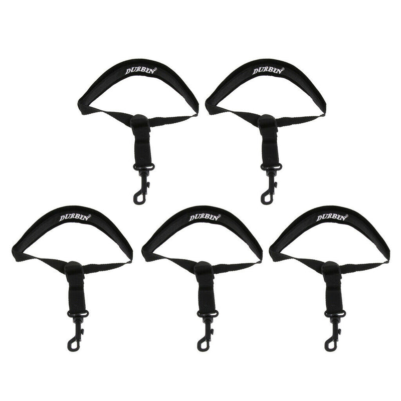 5Pieces Adjustable Saxophone Neck Strap For Sax Accessories Parts Black