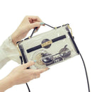 Clear Crossbody Messenger Shoulder Bag Purse For Women Adjustable Strap, Bl