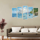 5pcs 5D DIY Full Drill Diamond Painting Seaside Embroidery Kit Home Decor