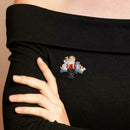 Crystal Santa Claus Animal Pin Brooch Clothes Lapel Badges Christmas Gift